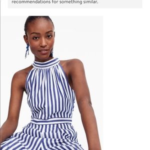 J crew striped jumpsuit